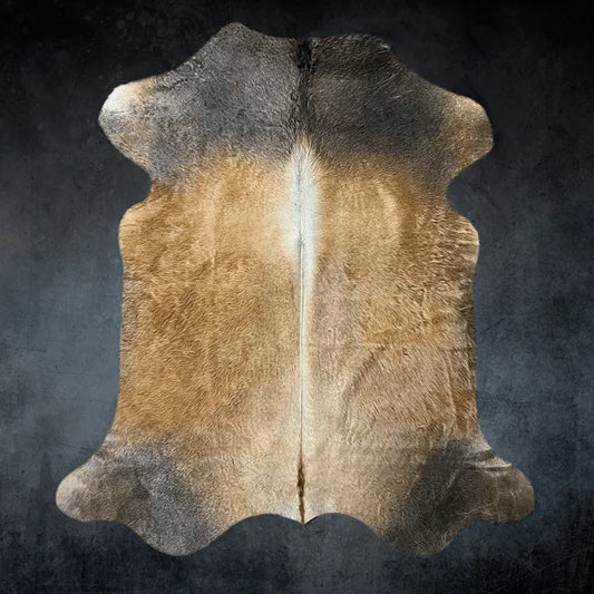 Large Brown Cowhide Rug Size 5.8 x6.5 ft - 5381S