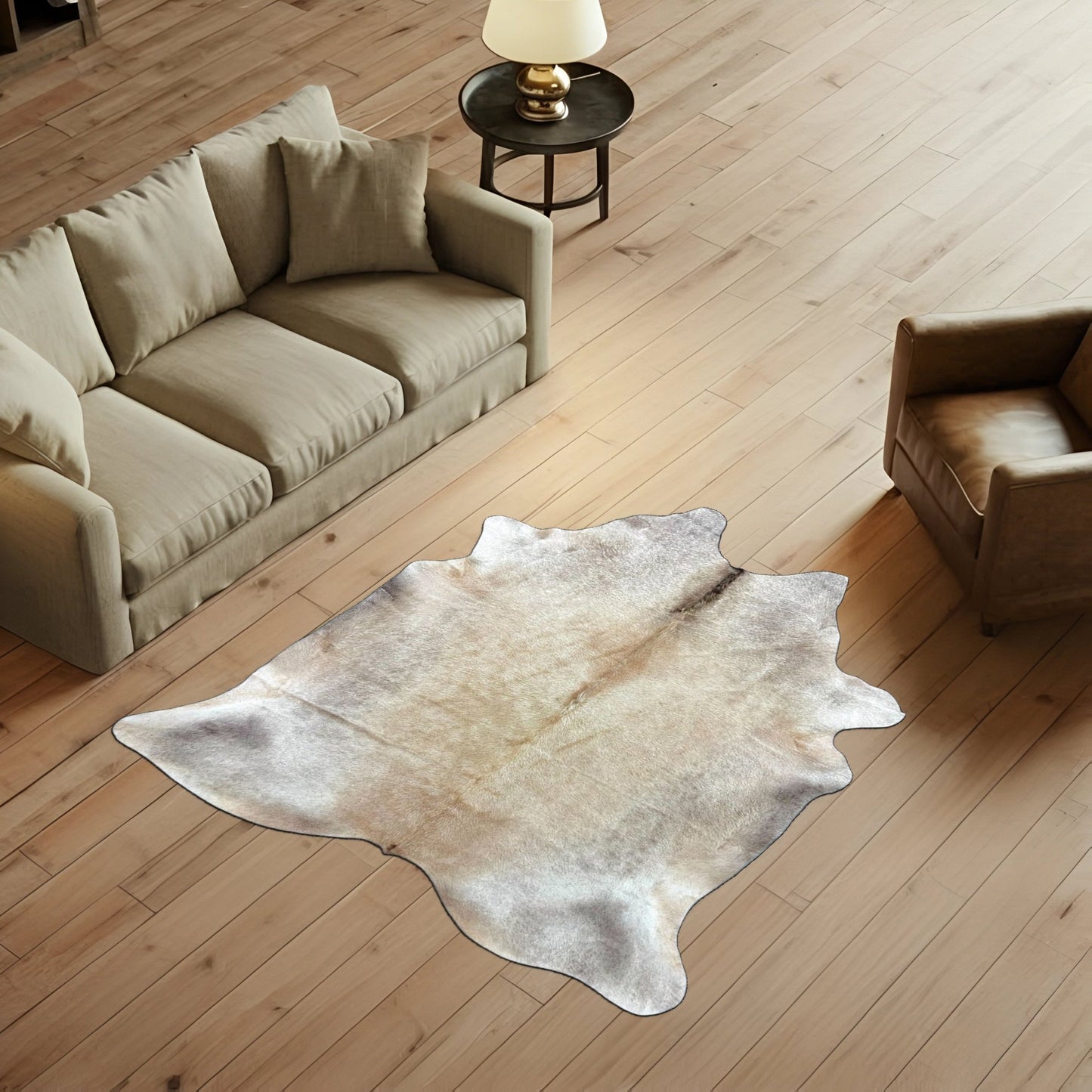 Large Cowhide Rug Size 6.3 x 6.8 ft - 5079