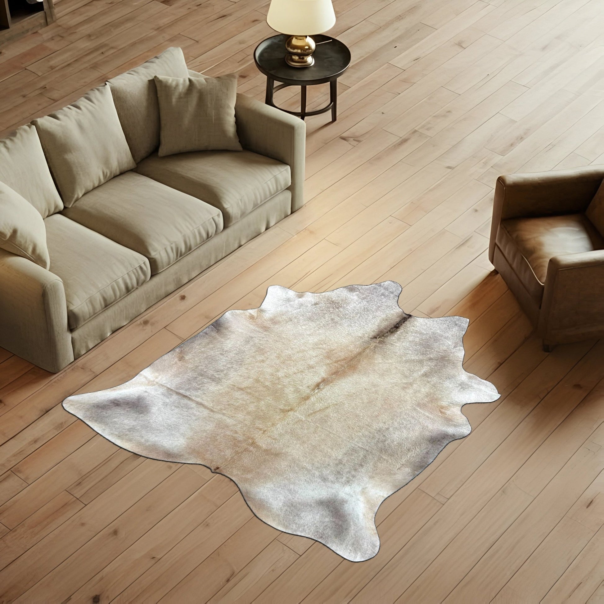 Large Cowhide Rug Size 6.3 x 6.8 ft - 5079