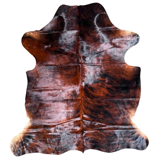 Large Dark brindle Cowhide Rug D132 - 5.8x5.8