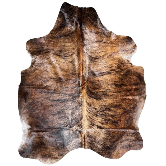 Large Dark Brindle Cowhide Rug D137 - 4.11x6.4
