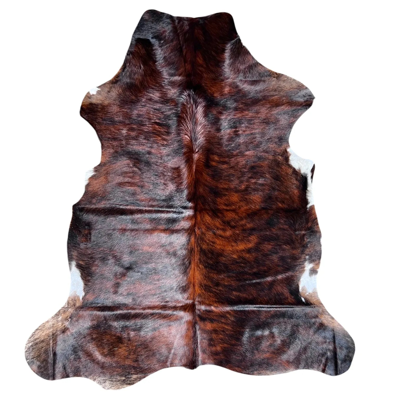 Large Dark Brindle Cowhide Rug D138 - 5.9x6.1