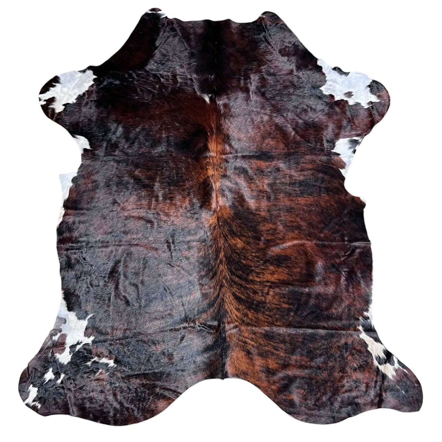 Large Dark Brindle Cowhide Rug D139 - 6.2x7.1