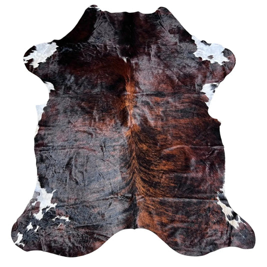 Large Dark Brindle Cowhide Rug D139 - 6.2x7.1