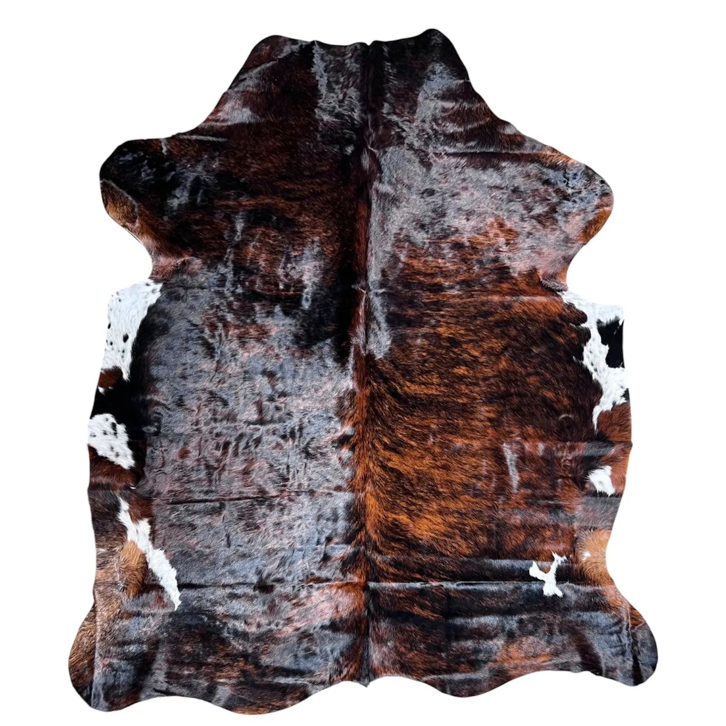 Large Dark Brindle Cowhide Rug D140 - 6x6.9