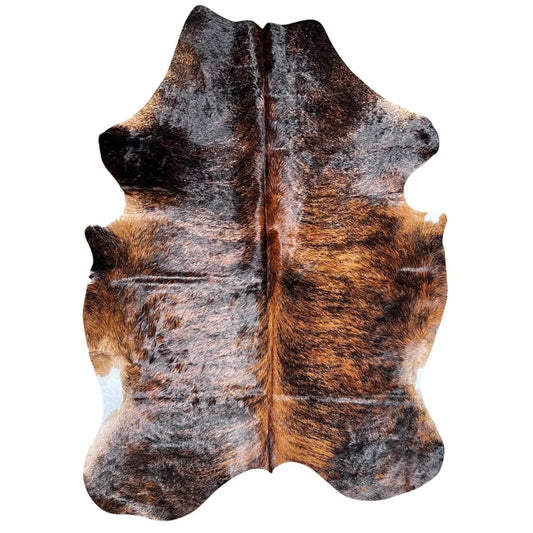 Large Dark Brindle Cowhide Rug E197 - 4.9x6.3