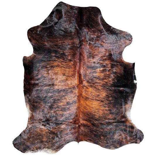 Large Dark Brindle Cowhide Rug E202 - 5.9x6.5