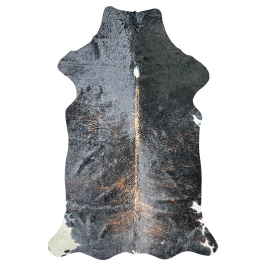 Large Dark Brindle Cowhide Rug J431 - 4.6x 6.8 ft