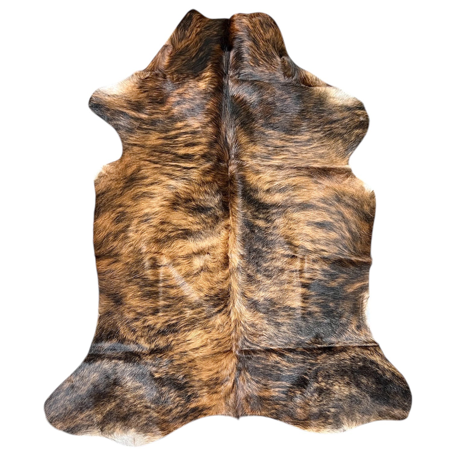 Large Dark Brindle Cowhide Rug M419 - 4.3x 5.3 ft