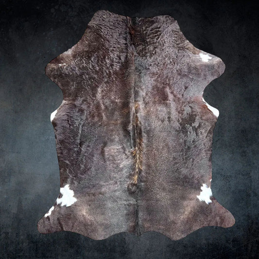 Large Dark Chocolate Cowhide Size 5.9x 6.10 ft - 5234E