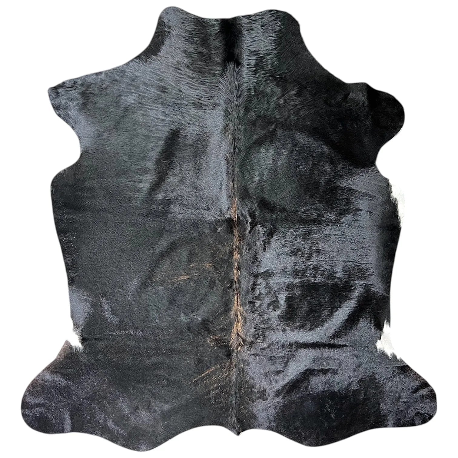 Large Dark Cowhide Rug J436 - 5.6x 6.2 ft