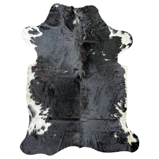 Large Dark Cowhide Rug M408 - 5.6x 6.9 ft