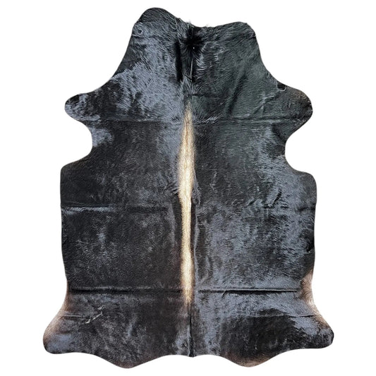 Large Dark Cowhide Rug M421 - 5.5x 6.6 ft