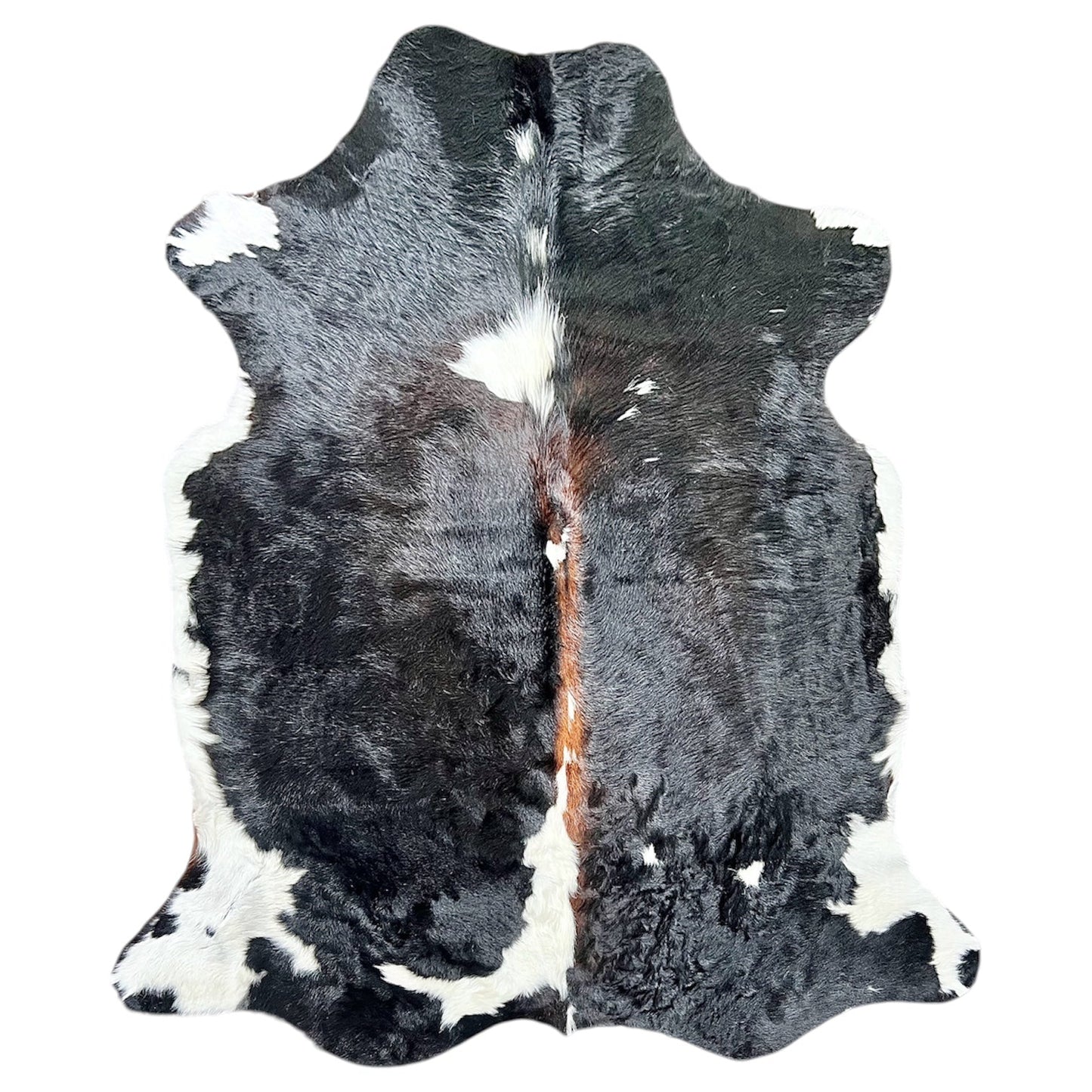 Large Dark Cowhide Rug M427 - 5.5x 6.3 ft