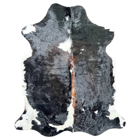Large Dark Cowhide Rug M427 - 5.5x 6.3 ft