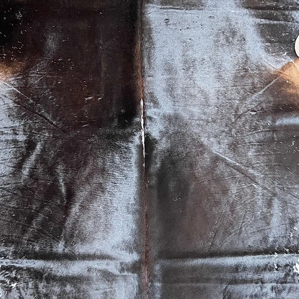 Large Dark Cowhide Rug Size 6.2x 7 ft - 5248D