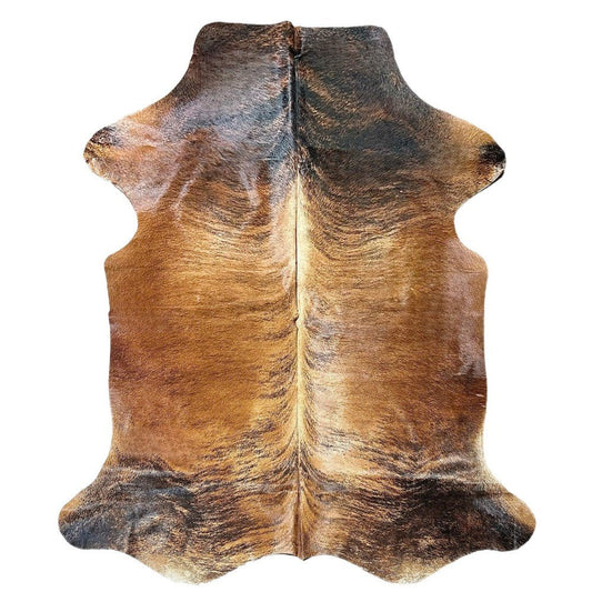Large Exotic Brindle Cowhide Rug S650B - 5.10 x 6.11 ft