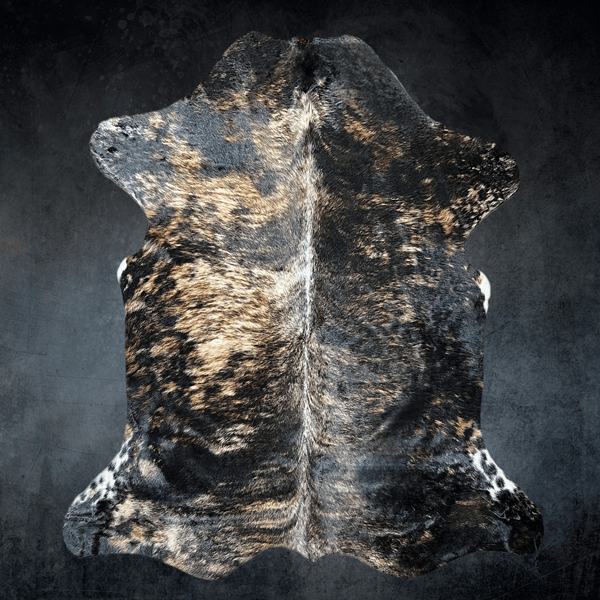 Large Exotic Brindle Cowhide Rug Size 5.11 x 7.3 ft - 5354P