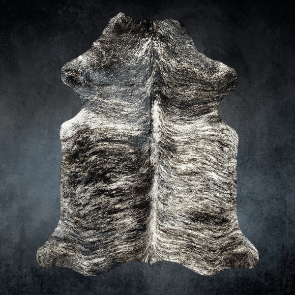 Large Exotic Brindle Cowhide Rug Size 5.6 x6.10 ft - 5382S