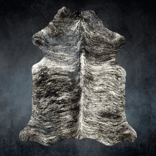 Large Exotic Brindle Cowhide Rug Size 5.6 x6.10 ft - 5382S