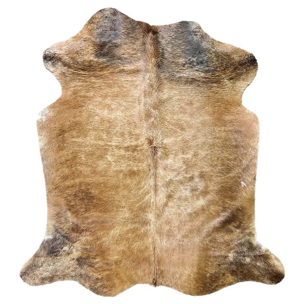 Large Exotic Brown Cowhide Rug S634 - 6.2 x 7 ft