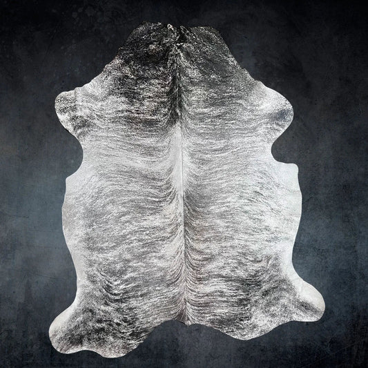 Large Gray Brindle Cowhide Size 5.11x 6.7 ft - 5223E