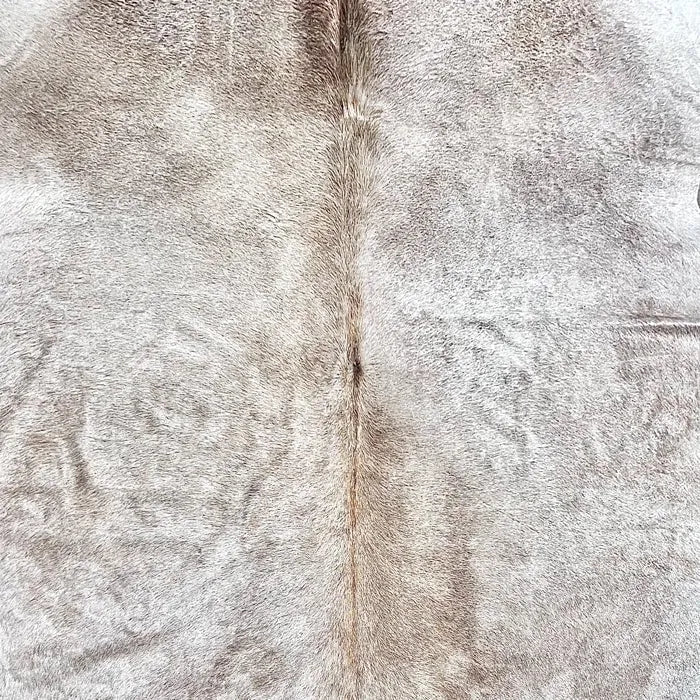 Large Gray Tan Cowhide Rug Size 6.5x 6.11 ft - 5260F