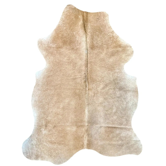 Large Light Beige Cowhide Rug J366 - 5x 6.7 ft