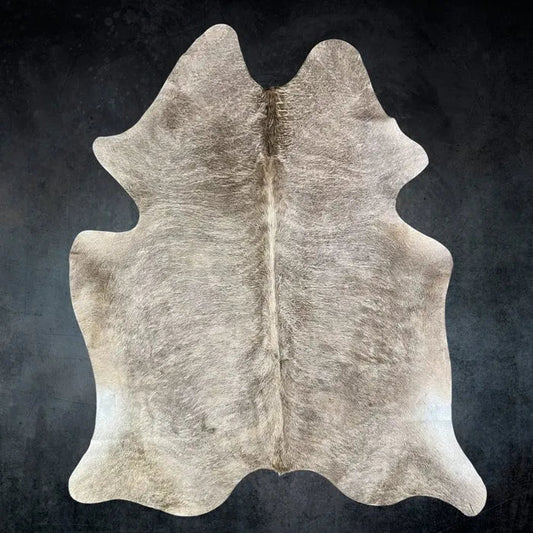 Large Light Brindle Cowhide Rug Size 6x 6.6 ft - 5307