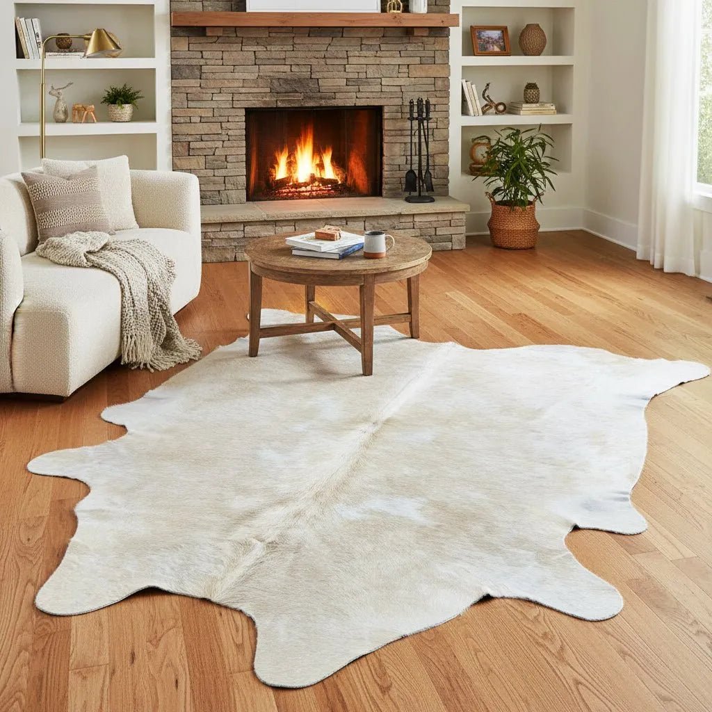 Large Palomino Cowhide Rug Size 5.11x 7.3 ft - 5333