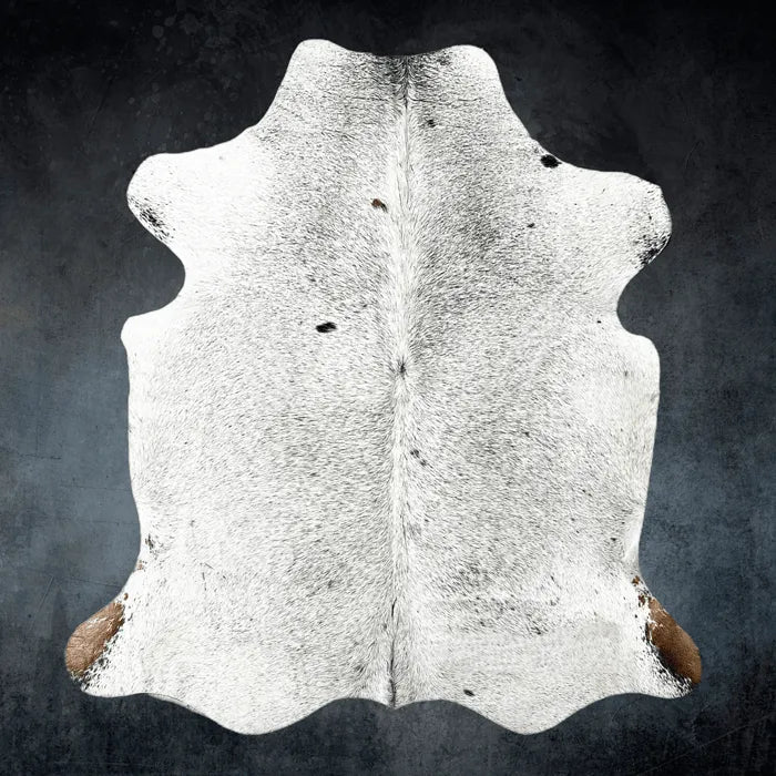 Large Salt and Pepper Cowhide Rug Size 6.3 x 6.10 ft - 5376R