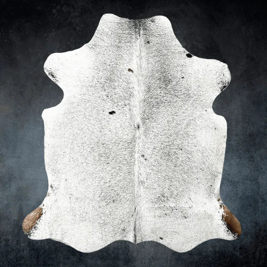 Large Salt and Pepper Cowhide Rug Size 6.3 x 6.10 ft - 5376R
