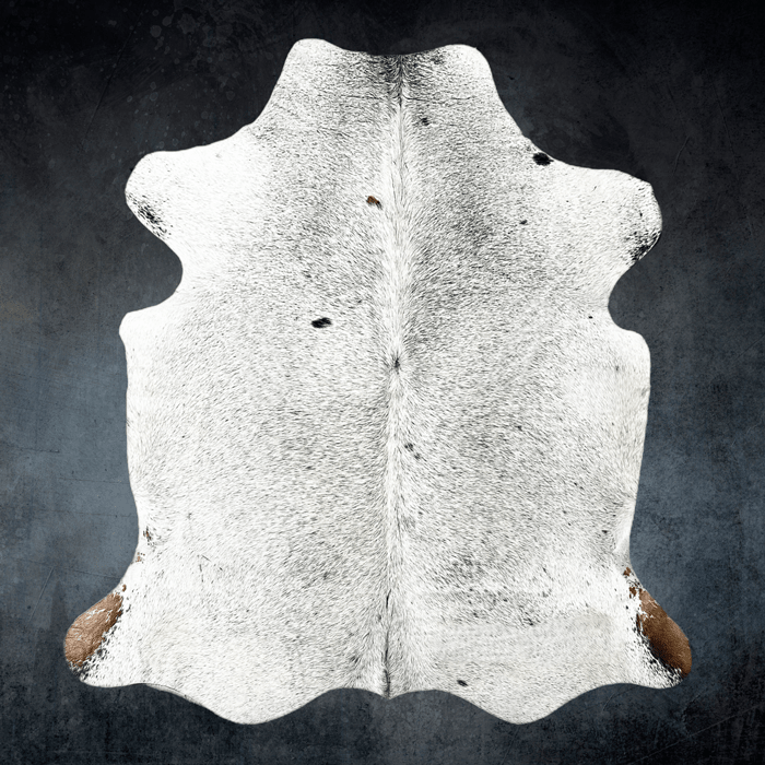 Large Salt and Pepper Cowhide Rug Size 6.3 x 6.10 ft - 5376R