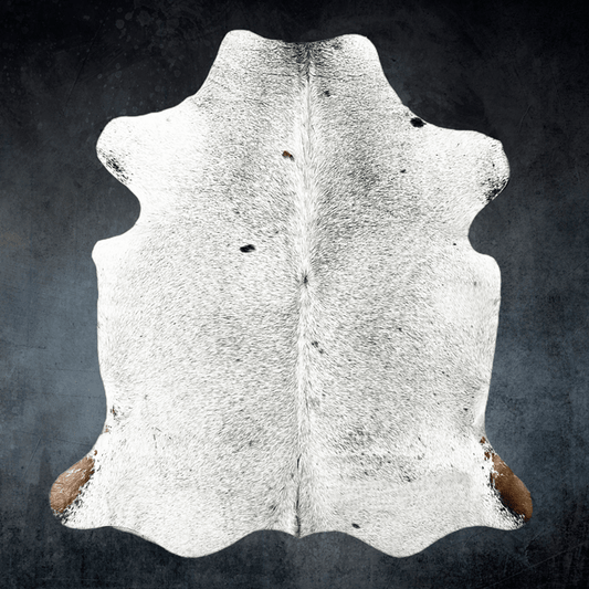 Large Salt and Pepper Cowhide Rug Size 6.3 x 6.10 ft - 5376R