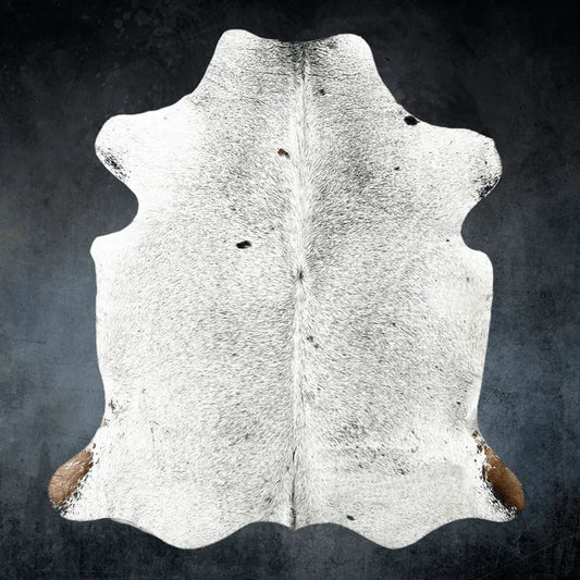 Large Salt and Pepper Cowhide Rug Size 6.3 x 6.10 ft - 5376R