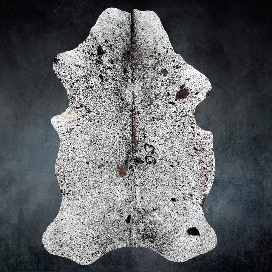 Large Speckled Cowhide Rug Size 4.9x 6 ft - 5268H