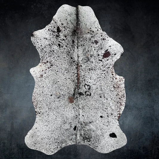 Large Speckled Cowhide Rug Size 4.9x 6 ft - 5268H