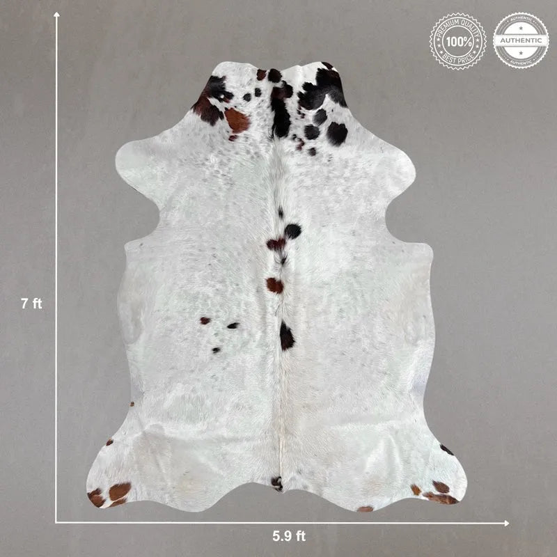 Large Spotted Cowhide Rug Size 5.9x 7 ft - 5274H
