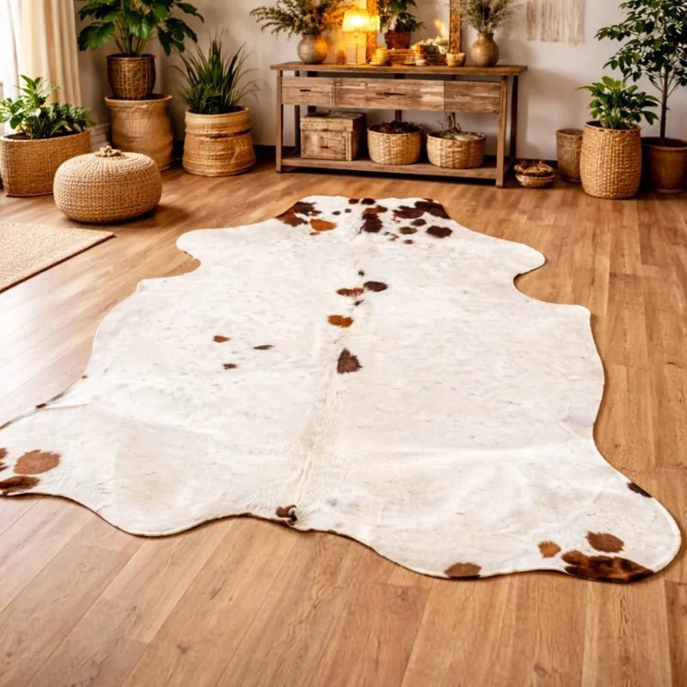 Large Spotted Cowhide Rug Size 5.9x 7 ft - 5274H