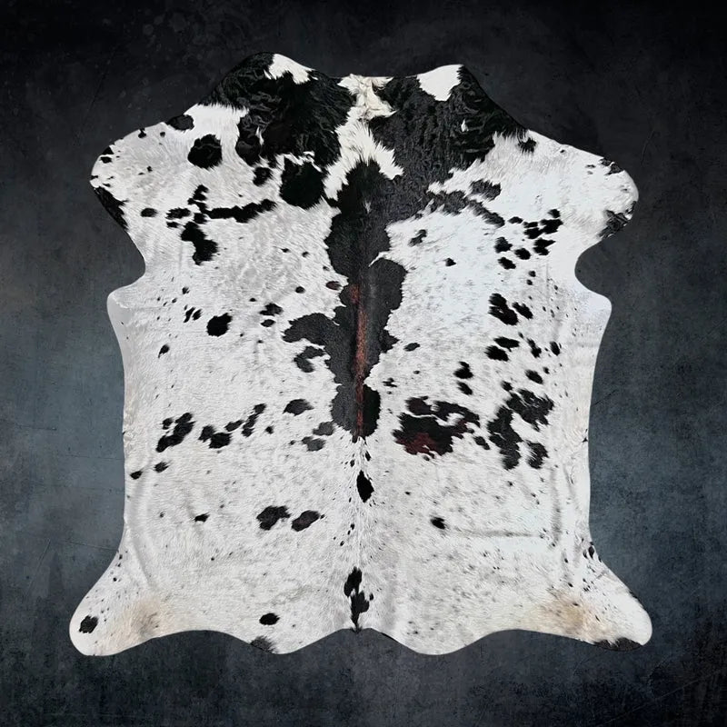 Large Spotted Cowhide Rug Size 6.7x 7 ft - 5273H