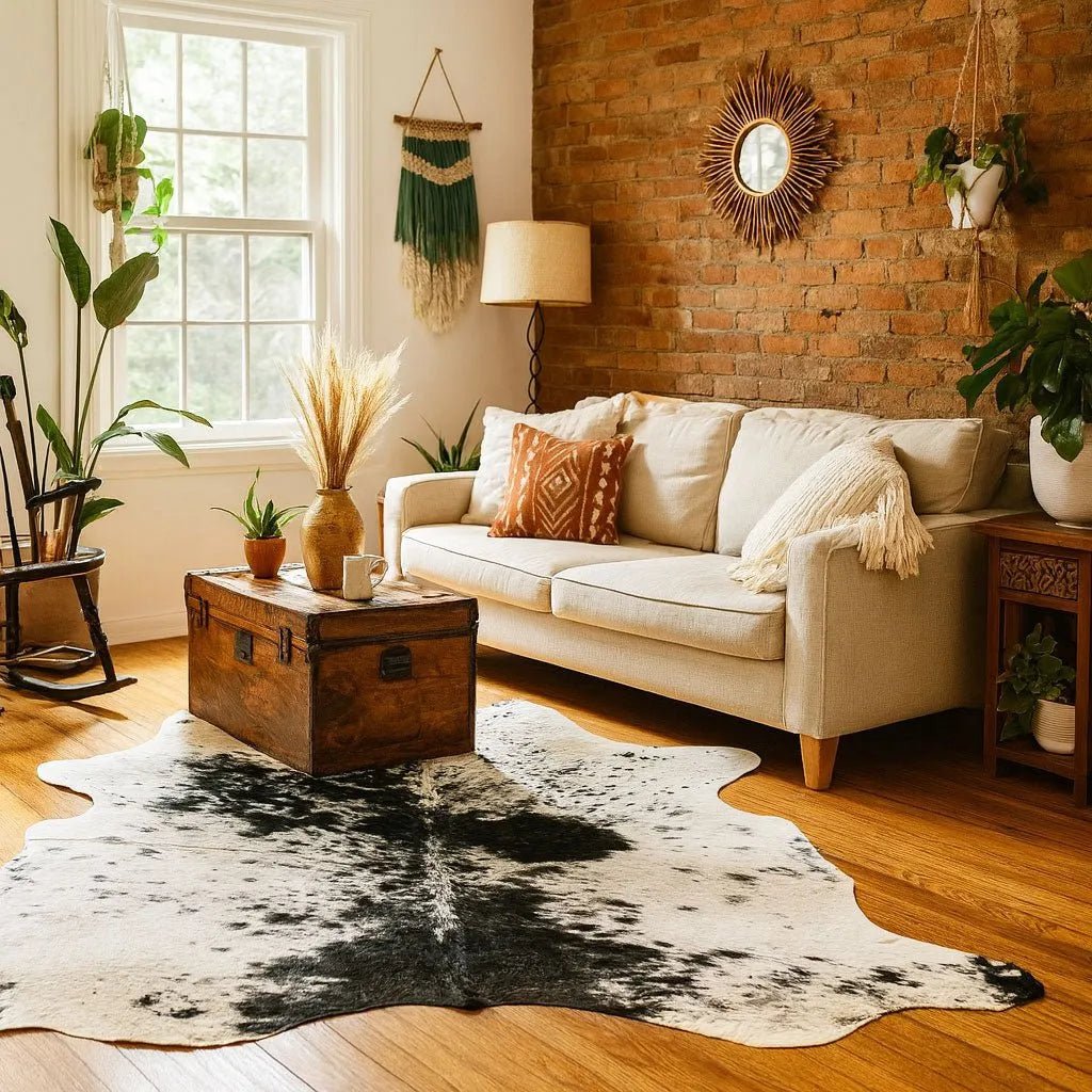 Large Spotted Cowhide Size 6.4x 6.4 ft - 5217E