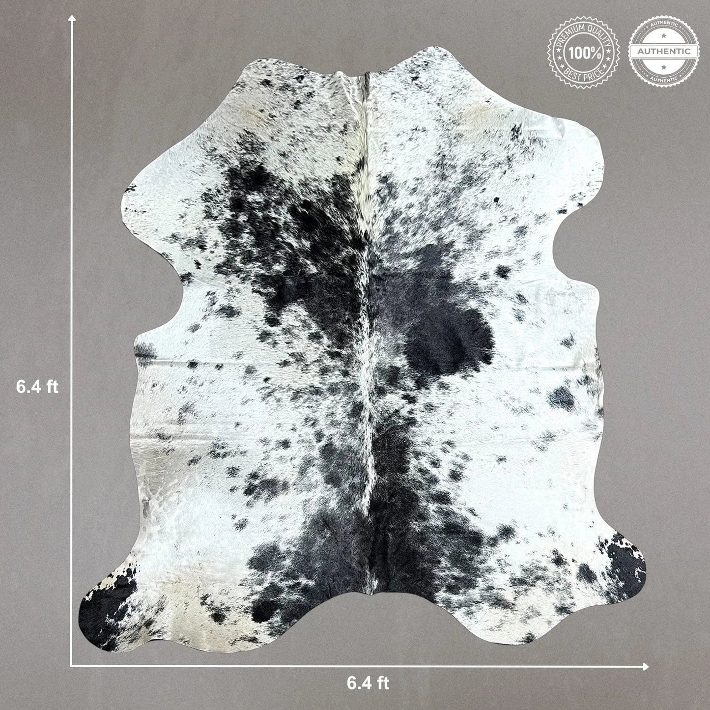 Large Spotted Cowhide Size 6.4x 6.4 ft - 5217E