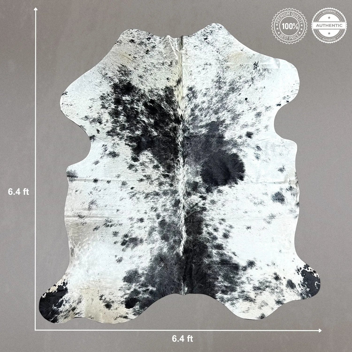 Large Spotted Cowhide Size 6.4x 6.4 ft - 5217E