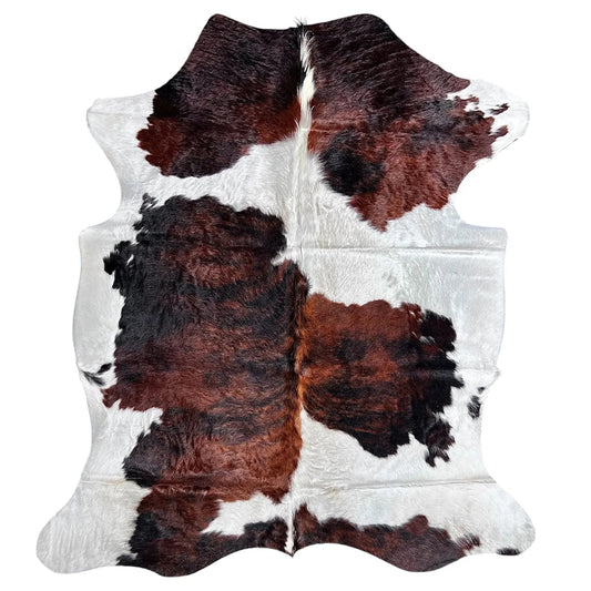 Large Tricolor Cowhide Rug E188 - 5.7x 5.11