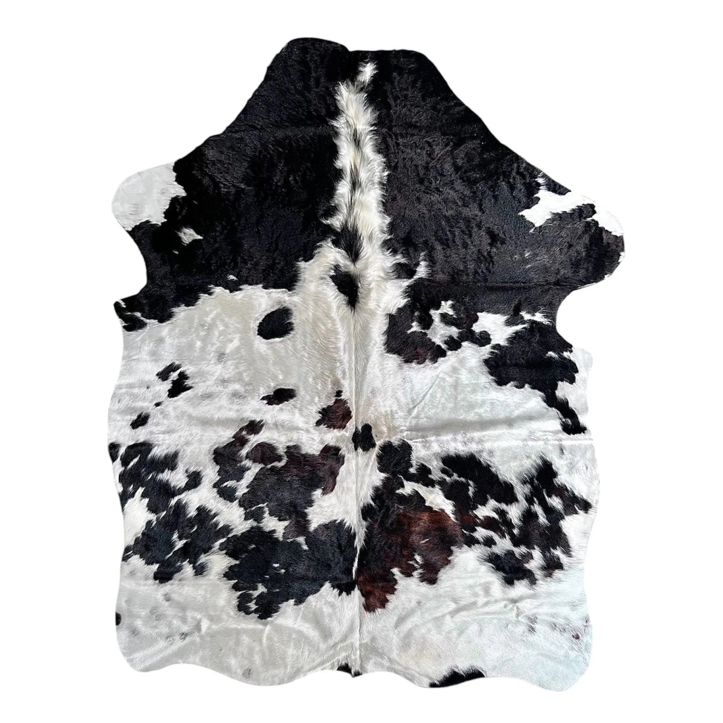 Large Tricolor Cowhide Rug E190 - 4.8x5.8