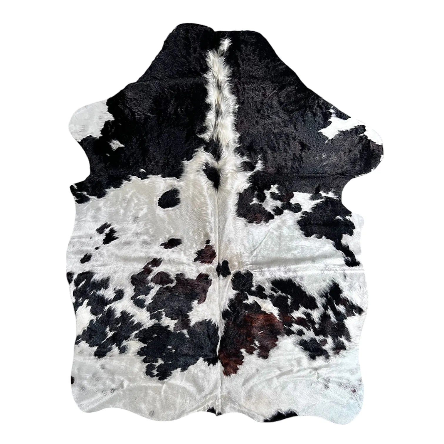 Large Tricolor Cowhide Rug E190 - 4.8x5.8