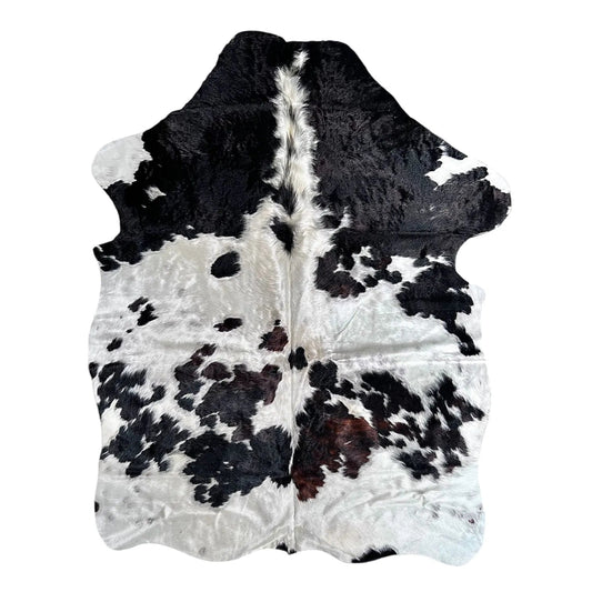 Large Tricolor Cowhide Rug E190 - 4.8x5.8