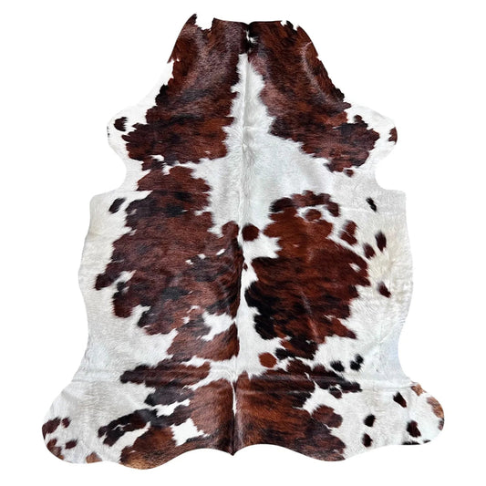 Large Tricolor Cowhide Rug E191 - 5.7x5.11