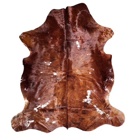 Large Tricolor Cowhide Rug E230 - 6x6.5