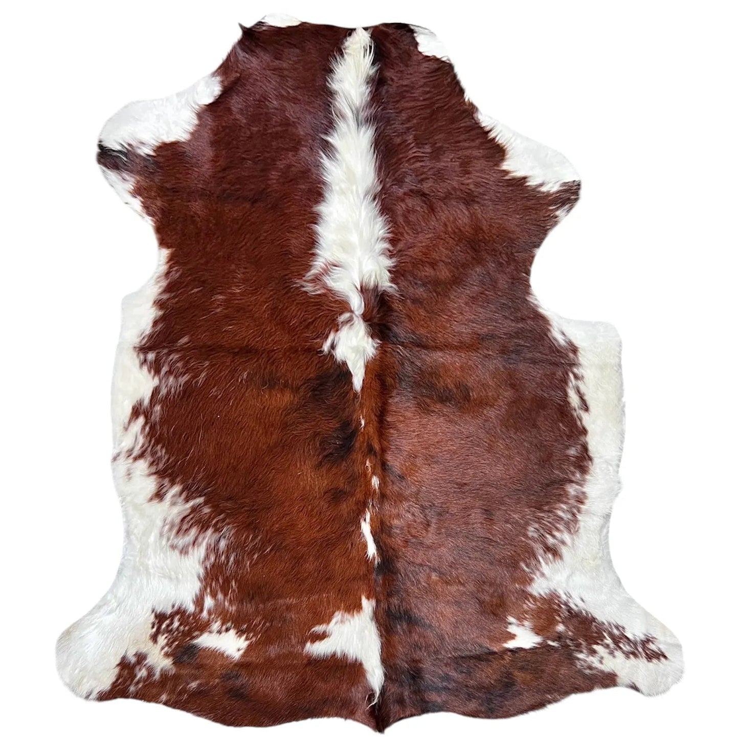 Large Tricolor Cowhide Rug J317 - 5.8x6 ft